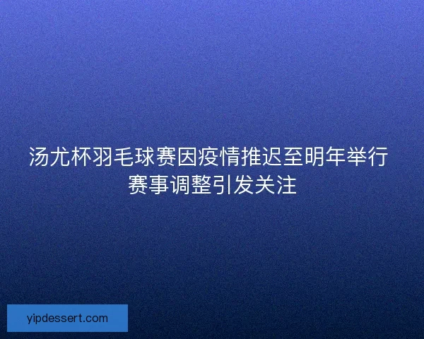 汤尤杯羽毛球赛因疫情推迟至明年举行 赛事调整引发关注